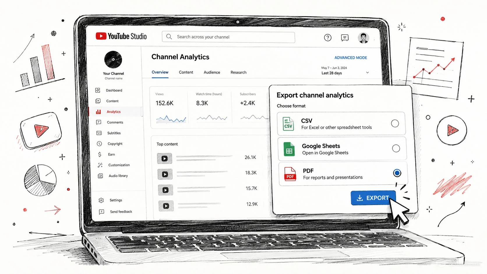 Screenshot from https://studio.youtube.com/export-analytics-menu.png